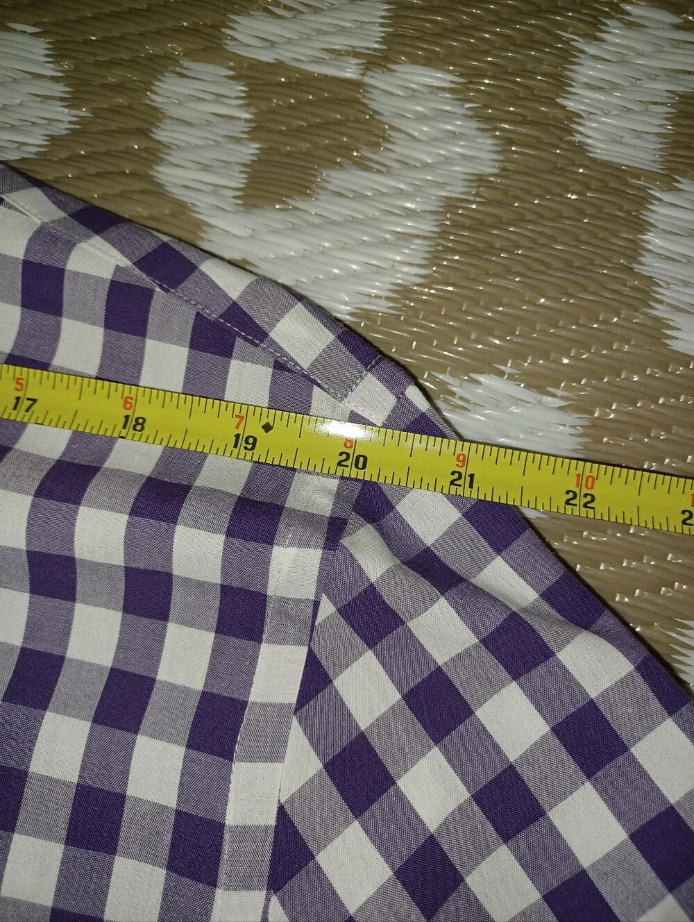 Men's Purple Check Button-Down Shirt